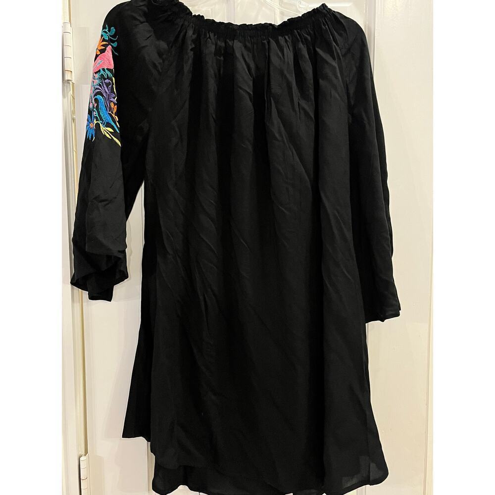 Floral Embroidered Cottage Western Boho Coquette Festival Art to Wear Large - Picture 5 of 11